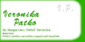 veronika patko business card